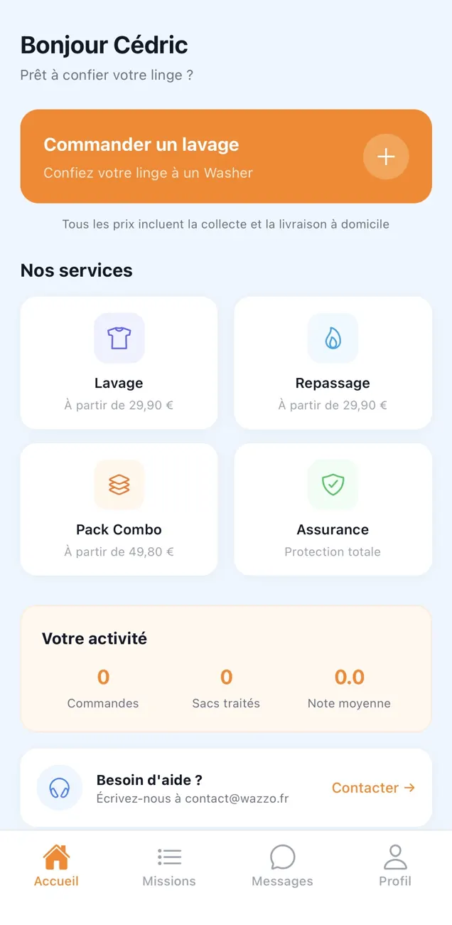 Accueil client et services de Wazzo